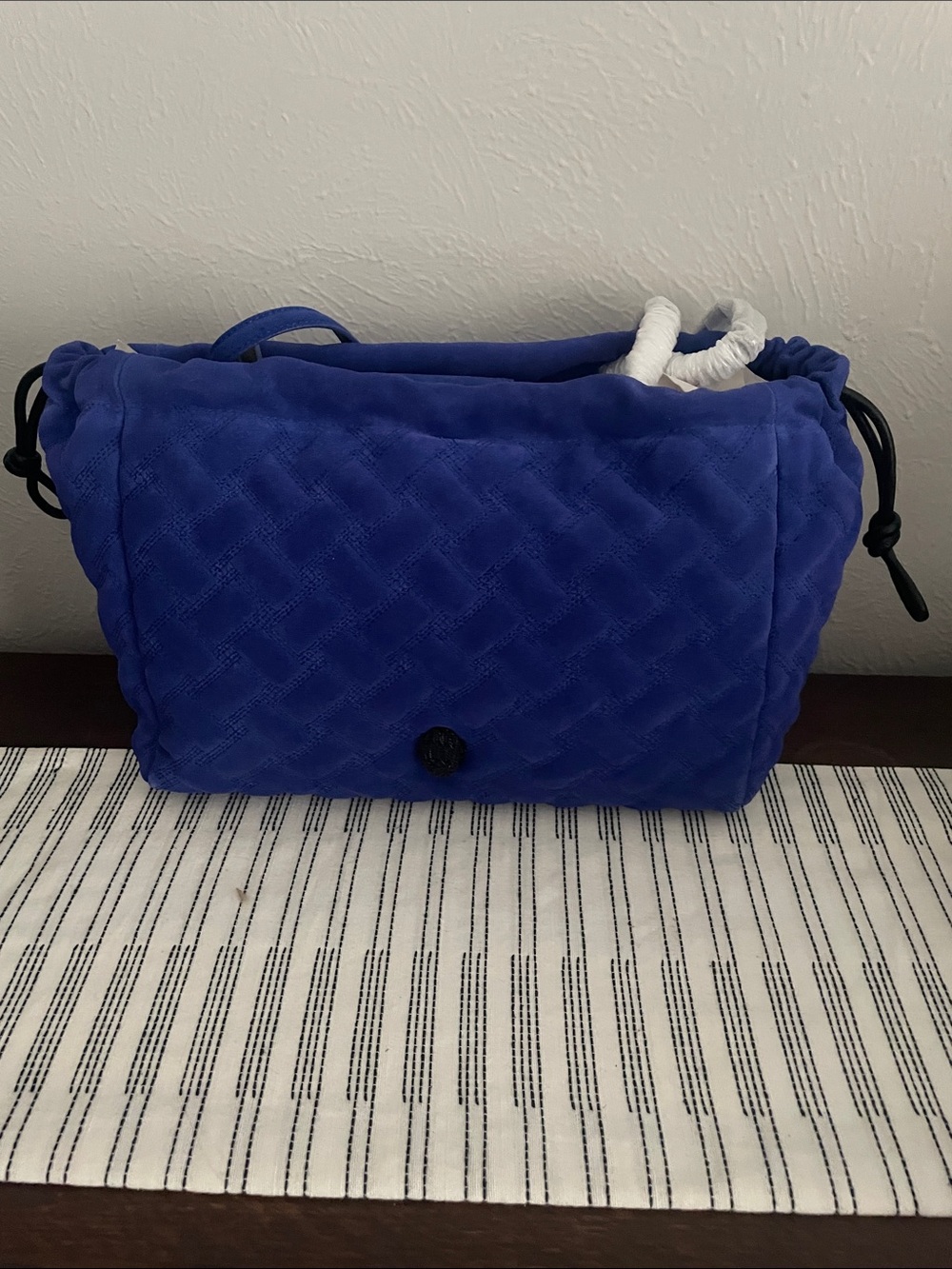 Kurt Geiger Cobalt Quilted Tote Bag